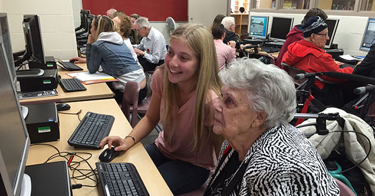 Tech-Savvy Teens Teach Seniors to Surf the Web