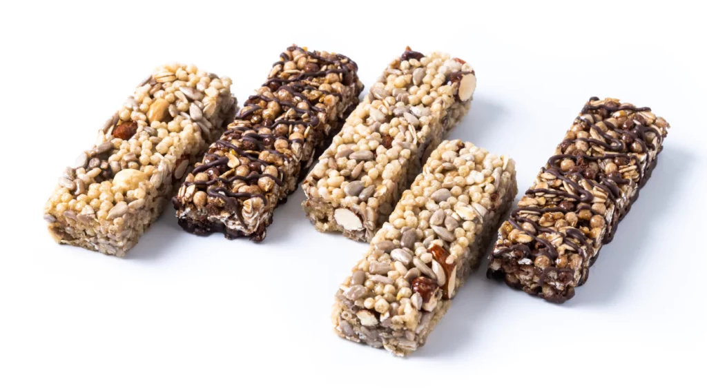 Photo of various granola bars.